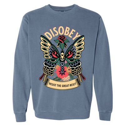 Politically Incorrect Resist The Great Reset Conservative Garment-Dyed Sweatshirt
