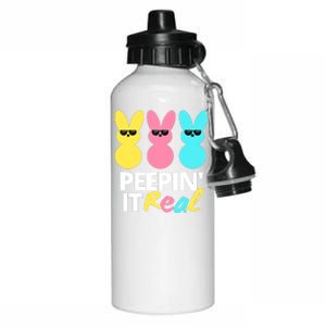 Peepin It Real Easter Day Bunny Aluminum Water Bottle 