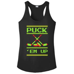 Puck Ice Rink Winter Ice Hockey Christmas Icehockey Puck Funny Gift Ladies PosiCharge Competitor Racerback Tank