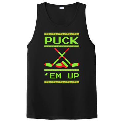 Puck Ice Rink Winter Ice Hockey Christmas Icehockey Puck Funny Gift PosiCharge Competitor Tank