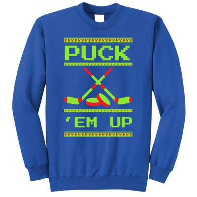 Puck Ice Rink Winter Ice Hockey Christmas Icehockey Puck Funny Gift Sweatshirt