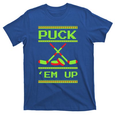 Puck Ice Rink Winter Ice Hockey Christmas Icehockey Puck Funny Gift T-Shirt