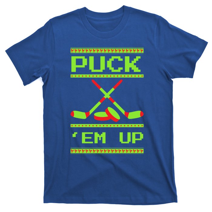 Puck Ice Rink Winter Ice Hockey Christmas Icehockey Puck Funny Gift T-Shirt