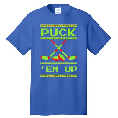 Puck Ice Rink Winter Ice Hockey Christmas Icehockey Puck Funny Gift Tall T-Shirt