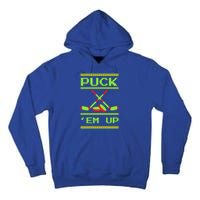 Puck Ice Rink Winter Ice Hockey Christmas Icehockey Puck Funny Gift Tall Hoodie