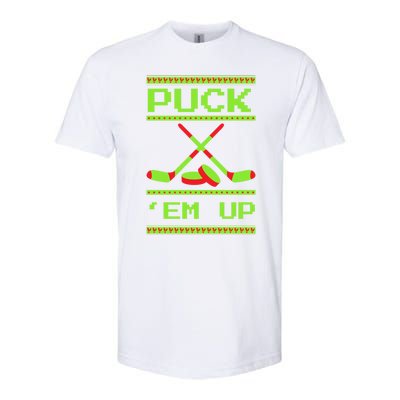 Puck Ice Rink Winter Ice Hockey Christmas Icehockey Puck Funny Gift Softstyle® CVC T-Shirt