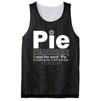 Pie I Read The Word Everything Ales Is Blah Blah Mesh Reversible Basketball Jersey Tank