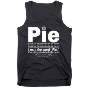 Pie I Read The Word Everything Ales Is Blah Blah Tank Top