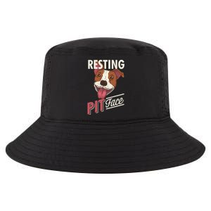 Pitbull Item Resting Pit Face Gift Cool Comfort Performance Bucket Hat