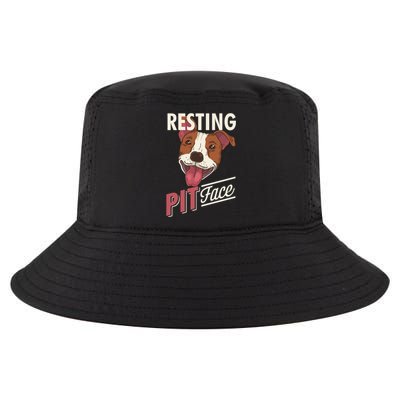 Pitbull Item Resting Pit Face Gift Cool Comfort Performance Bucket Hat