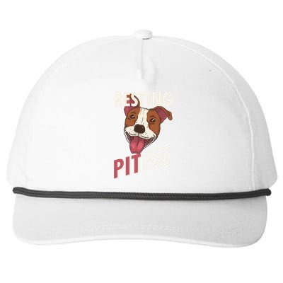 Pitbull Item Resting Pit Face Gift Snapback Five-Panel Rope Hat