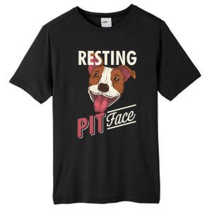 Pitbull Item Resting Pit Face Gift Tall Fusion ChromaSoft Performance T-Shirt