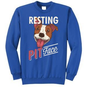 Pitbull Item Resting Pit Face Gift Sweatshirt