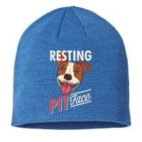 Pitbull Item Resting Pit Face Gift Sustainable Beanie