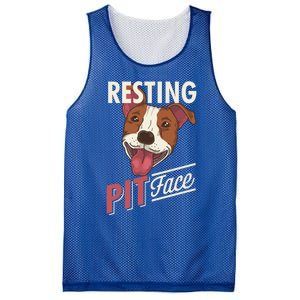 Pitbull Item Resting Pit Face Gift Mesh Reversible Basketball Jersey Tank