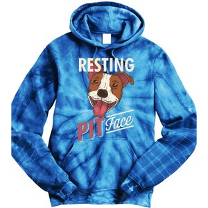 Pitbull Item Resting Pit Face Gift Tie Dye Hoodie