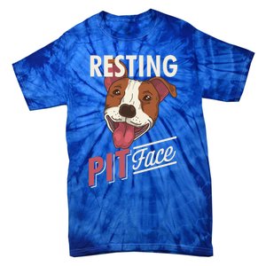 Pitbull Item Resting Pit Face Gift Tie-Dye T-Shirt