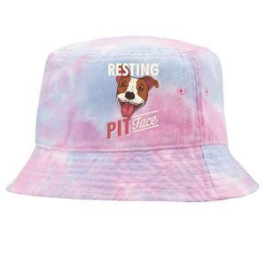 Pitbull Item Resting Pit Face Gift Tie-Dyed Bucket Hat