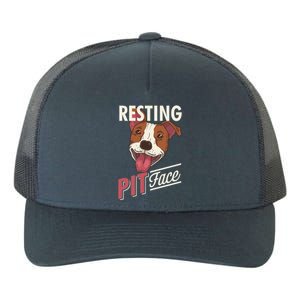 Pitbull Item Resting Pit Face Gift Yupoong Adult 5-Panel Trucker Hat