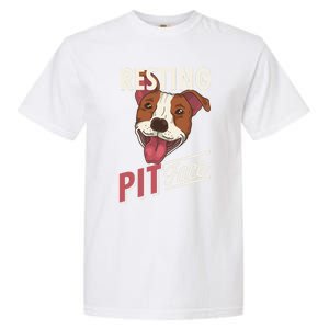 Pitbull Item Resting Pit Face Gift Garment-Dyed Heavyweight T-Shirt