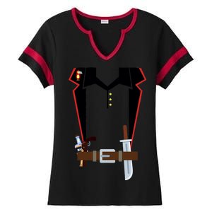 Pirate Costume Uniform Ladies Halftime Notch Neck Tee