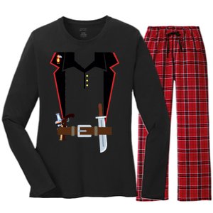 Pirate Costume Uniform Women's Long Sleeve Flannel Pajama Set 