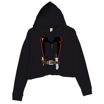 Pirate Costume Uniform Crop Fleece Hoodie