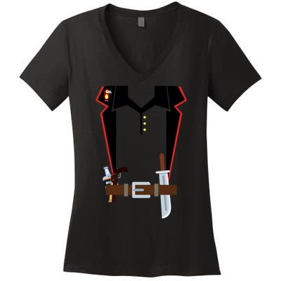 Pirate Costume Uniform Women's V-Neck T-Shirt