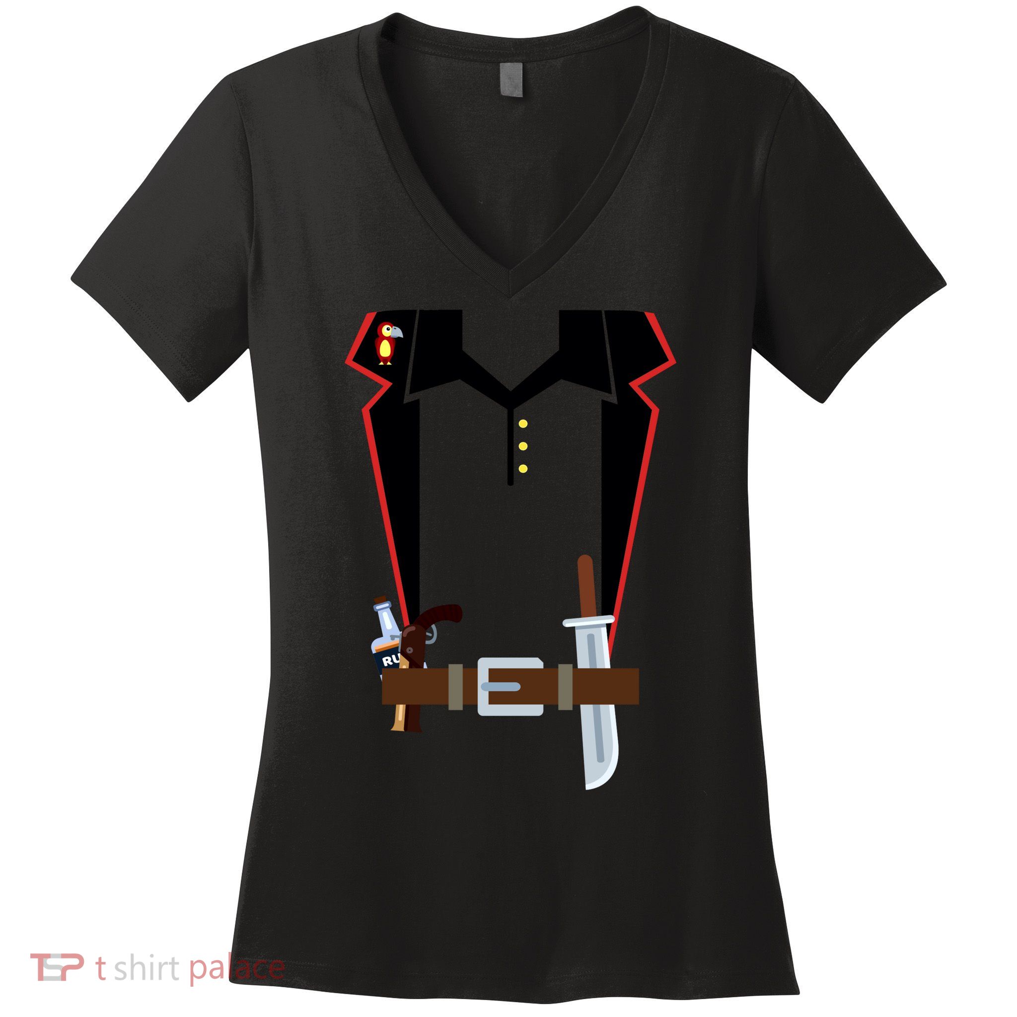 Pirate Costume Uniform Women's V-Neck T-Shirt
