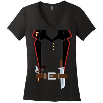 Pirate Costume Uniform Women's V-Neck T-Shirt