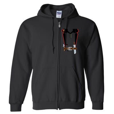 Pirate Costume Uniform Full Zip Hoodie