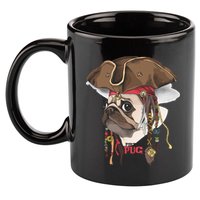 Pirate Pug 11oz C Handle Ceramic Mug