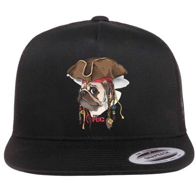 Pirate Pug Flatbill Hat