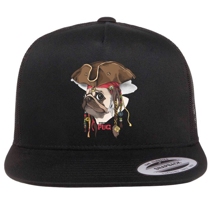 Pirate Pug Flatbill Hat