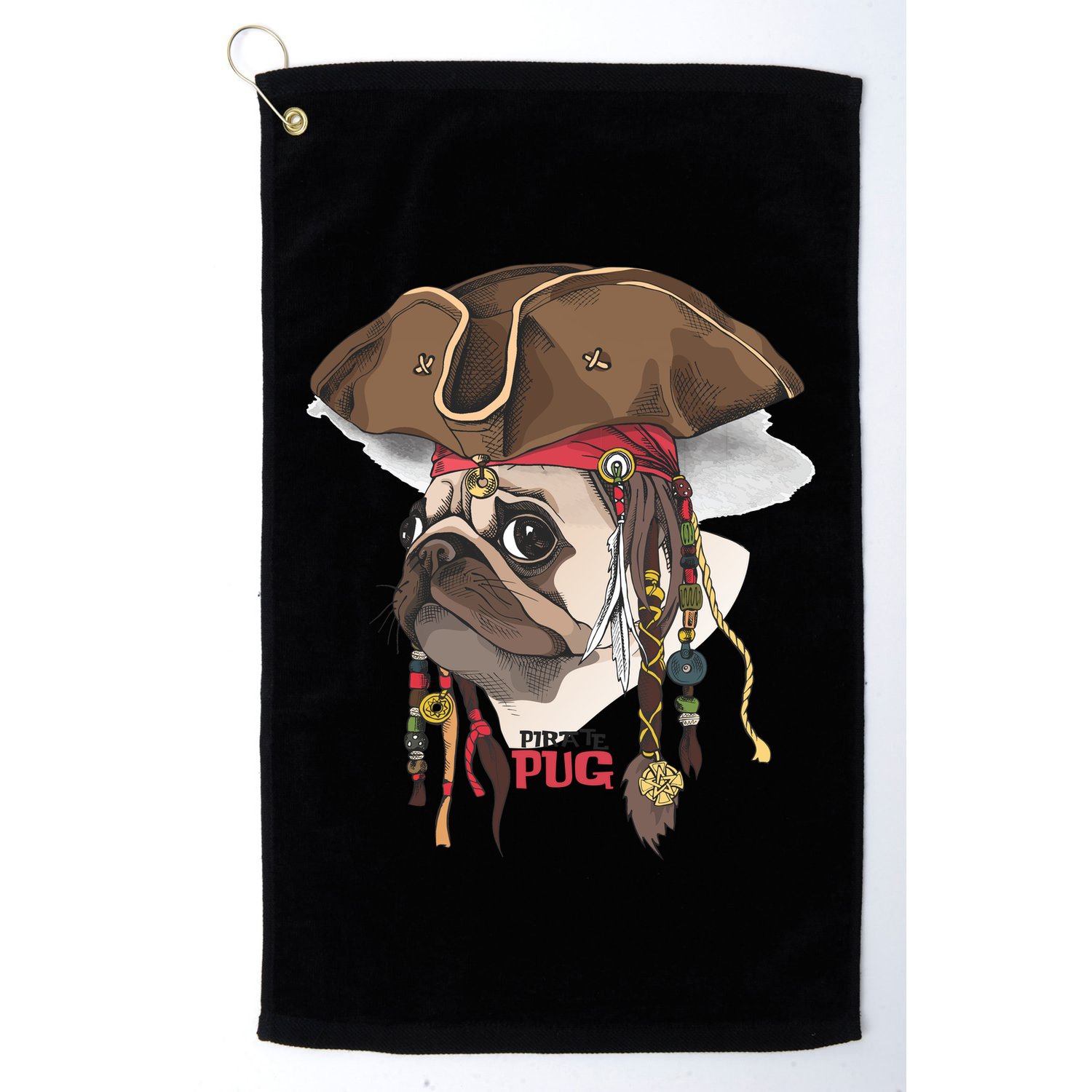 Pirate Pug Golf Towel