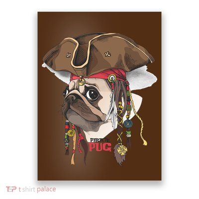 Pirate Pug Poster