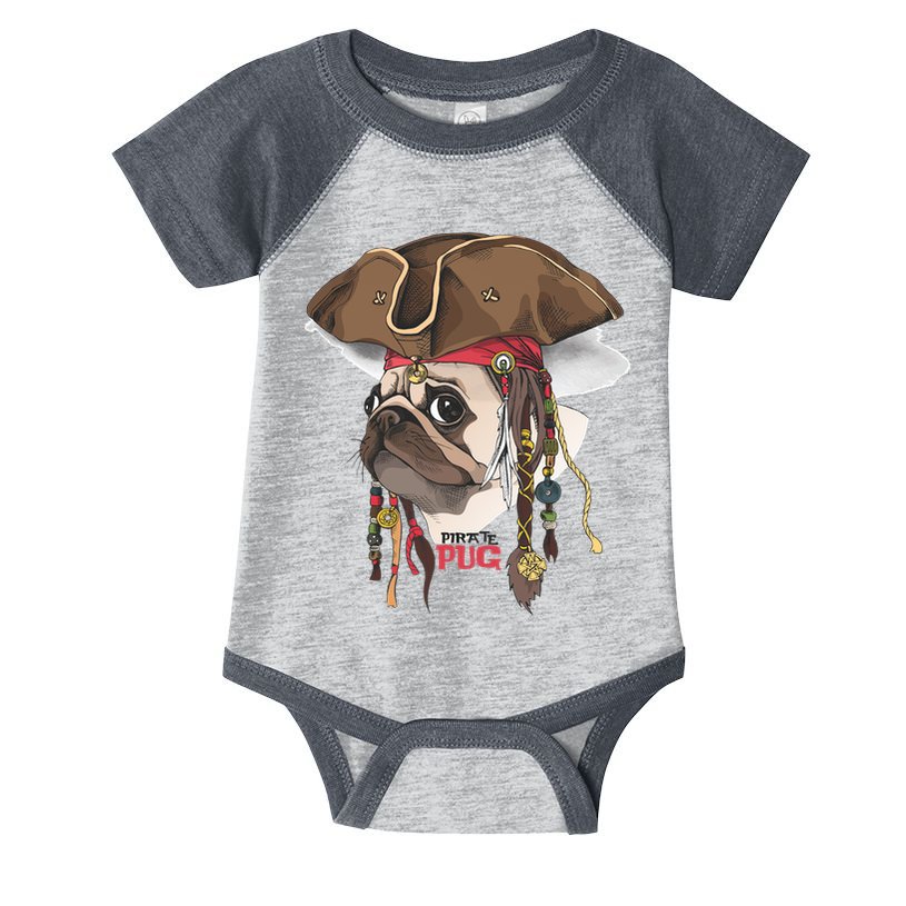 Pirate Pug Infant Baby Jersey Bodysuit
