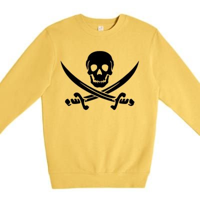 Pirate Skull & Cross Swords Premium Crewneck Sweatshirt