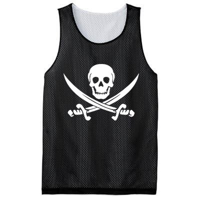 Pirate Skull & Cross Swords Mesh Reversible Basketball Jersey Tank