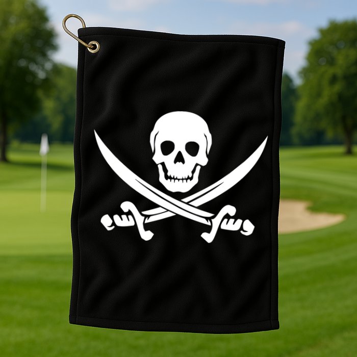 Pirate Skull & Cross Swords Golf Towel