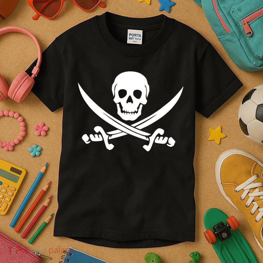 Pirate Skull & Cross Swords Kids T-Shirt