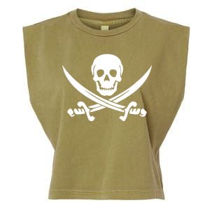 Pirate Skull & Cross Swords Garment-Dyed Women's Muscle Tee