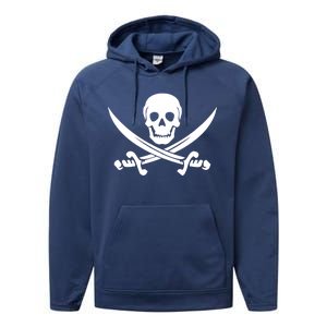 Pirate Skull & Cross Swords Performance Fleece Hoodie