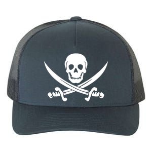 Pirate Skull & Cross Swords Yupoong Adult 5-Panel Trucker Hat