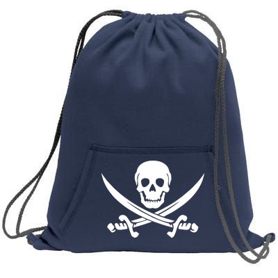 Pirate Skull & Cross Swords Sweatshirt Cinch Pack Bag