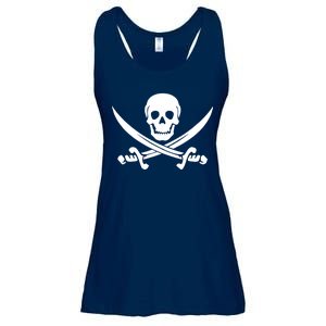 Pirate Skull & Cross Swords Ladies Essential Flowy Tank