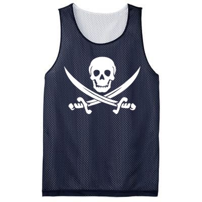 Pirate Skull & Cross Swords Mesh Reversible Basketball Jersey Tank