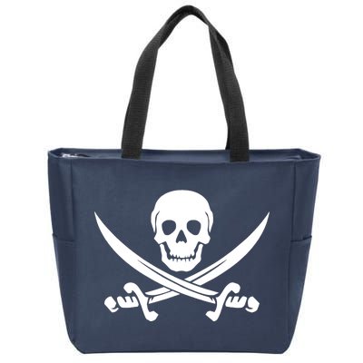 Pirate Skull & Cross Swords Zip Tote Bag