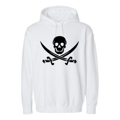 Pirate Skull & Cross Swords Garment-Dyed Fleece Hoodie