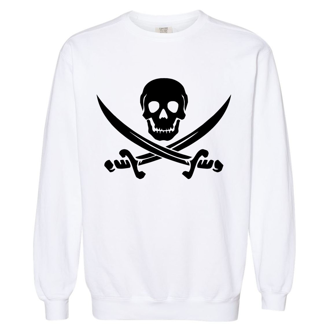 Pirate Skull & Cross Swords Garment-Dyed Sweatshirt